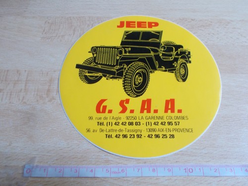 Aufkleber jeep a - jeep, g.s.a.a.
